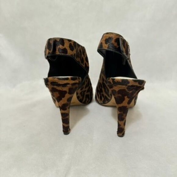 1. State Whiskey Multi Leopard Haircalf Peep Toe Shoe Heel Women 8.5M Heel 4" - Picture 4 of 5